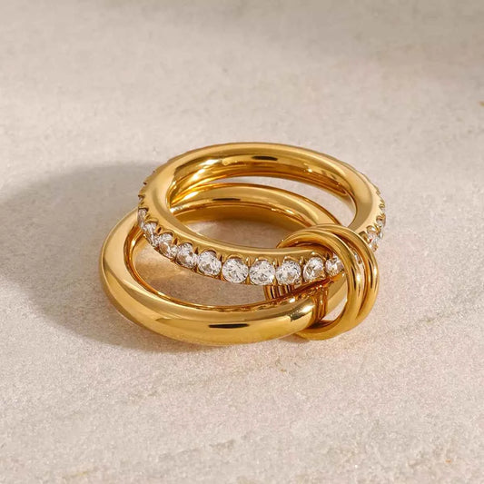 18K Gold-Plated Double Layered Ring