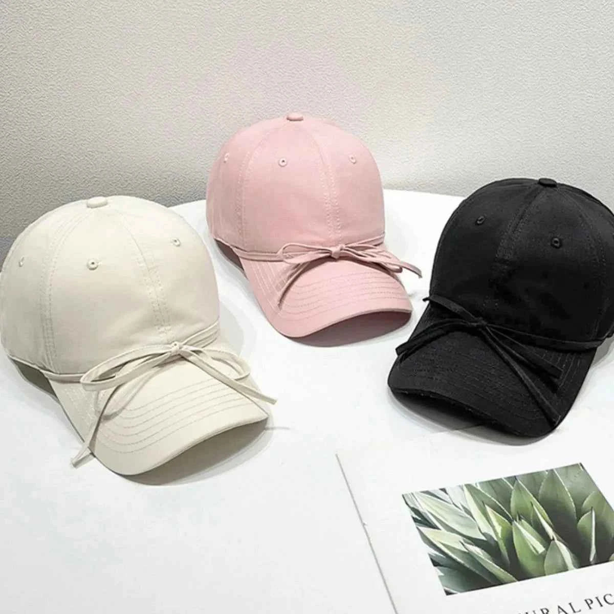 Bow Solid Color Baseball Cap