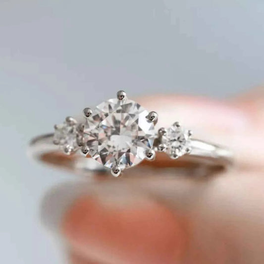 925 Sterling Silver Moissanite Ring