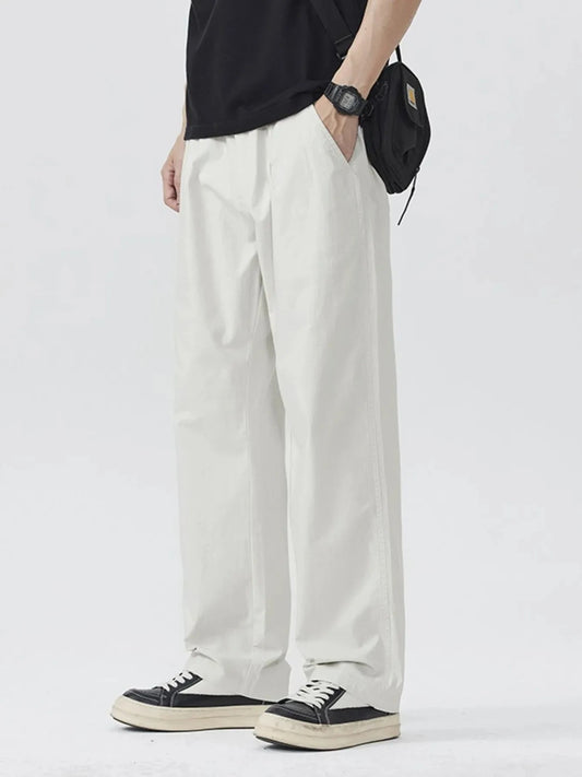 Men's Full Size Relaxed Fit Wide Leg Casual Pants Plus Size