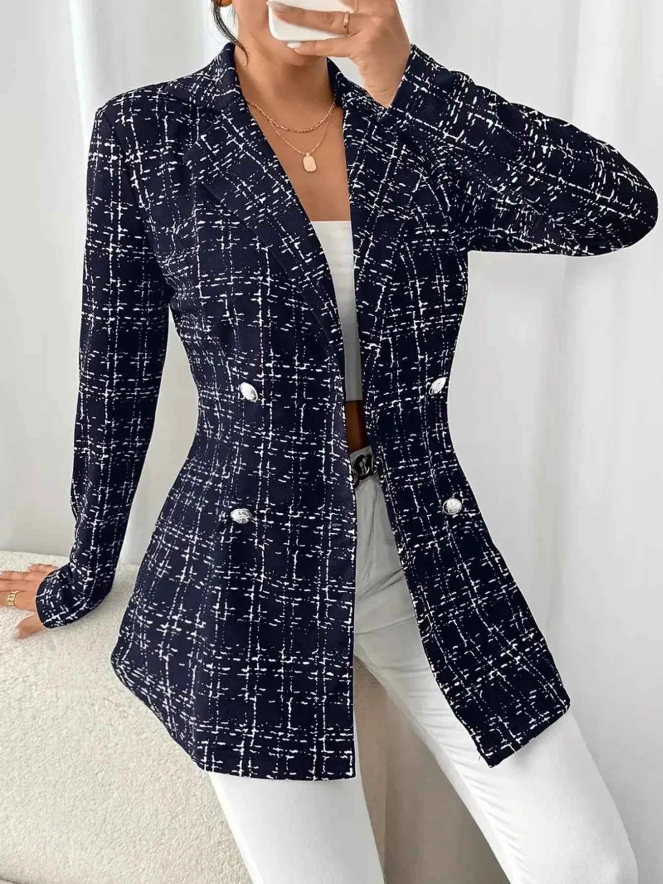 Tweed Double-Breasted Blazer