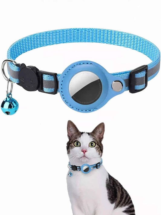 All Devices Airtag Reflective Pet Collar with Bell Anti-Lost Locator