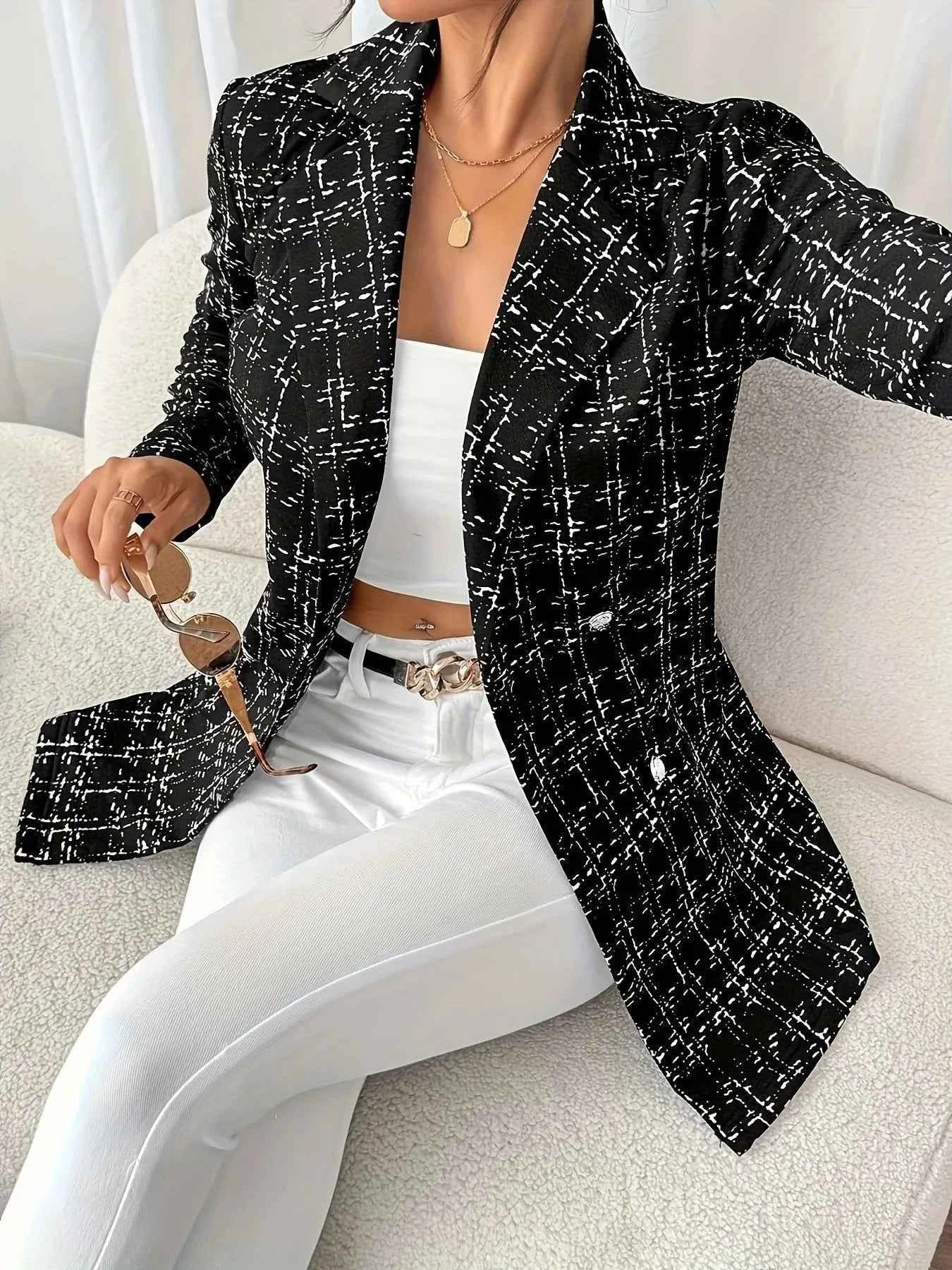 Tweed Double-Breasted Blazer