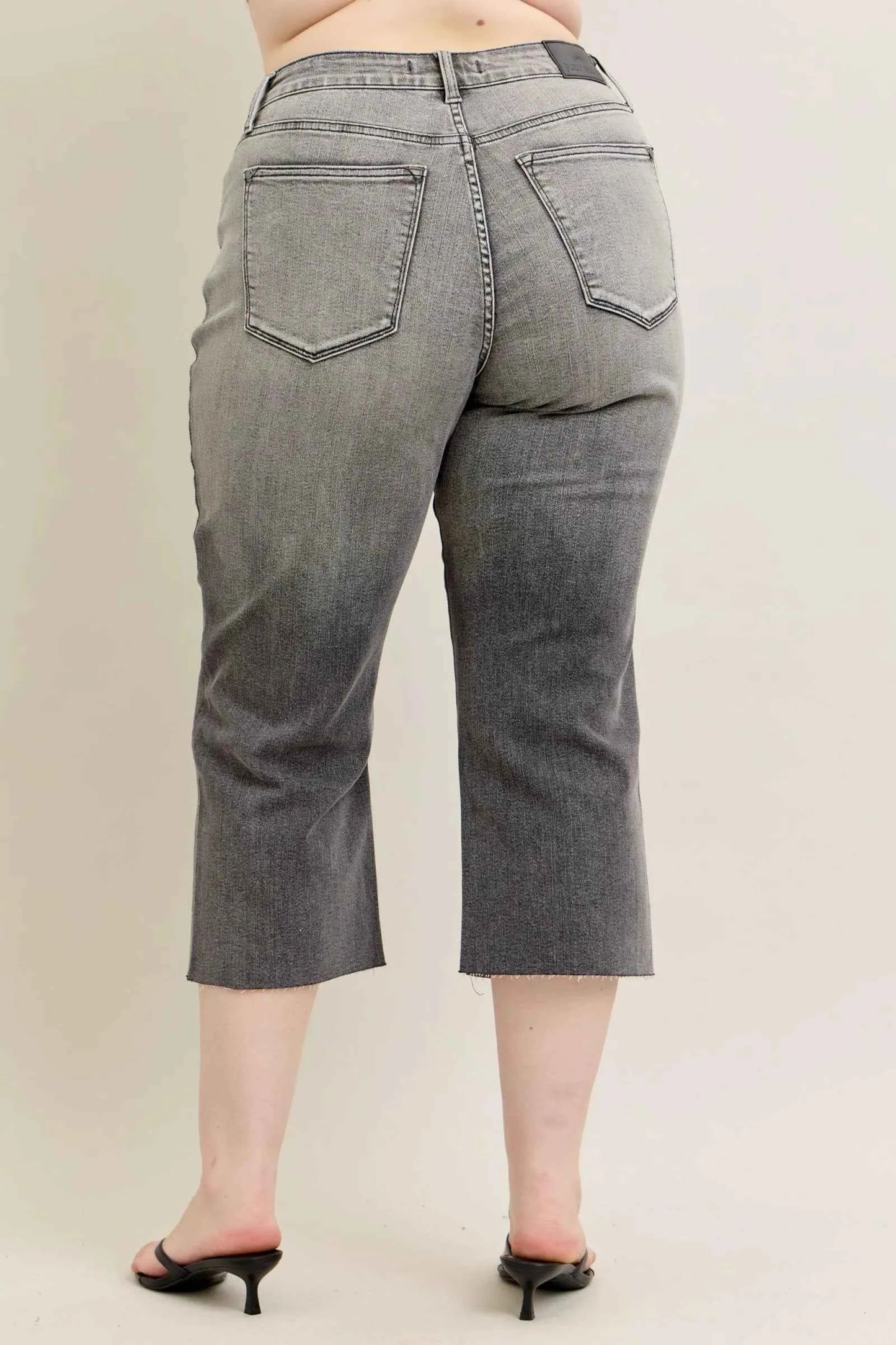 Judy Blue Full Size Wide Leg Capris Jeans Plus Size