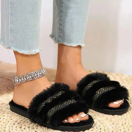 Open Toe Platform Slippers