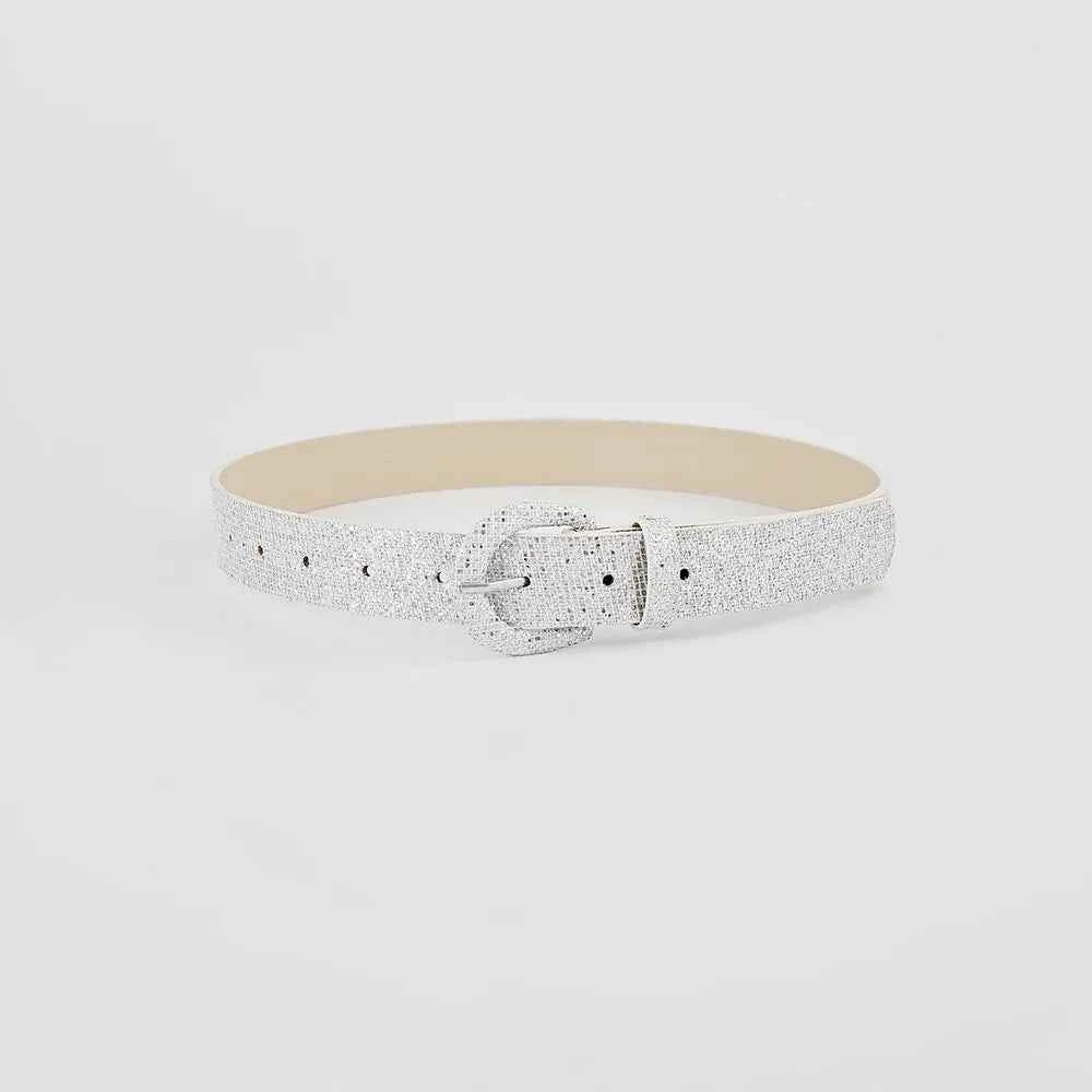 Sequin PU Leather Belt