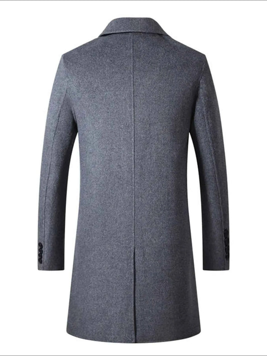 Men's Plus Size Long Sleeve Casual Longline Outerwear