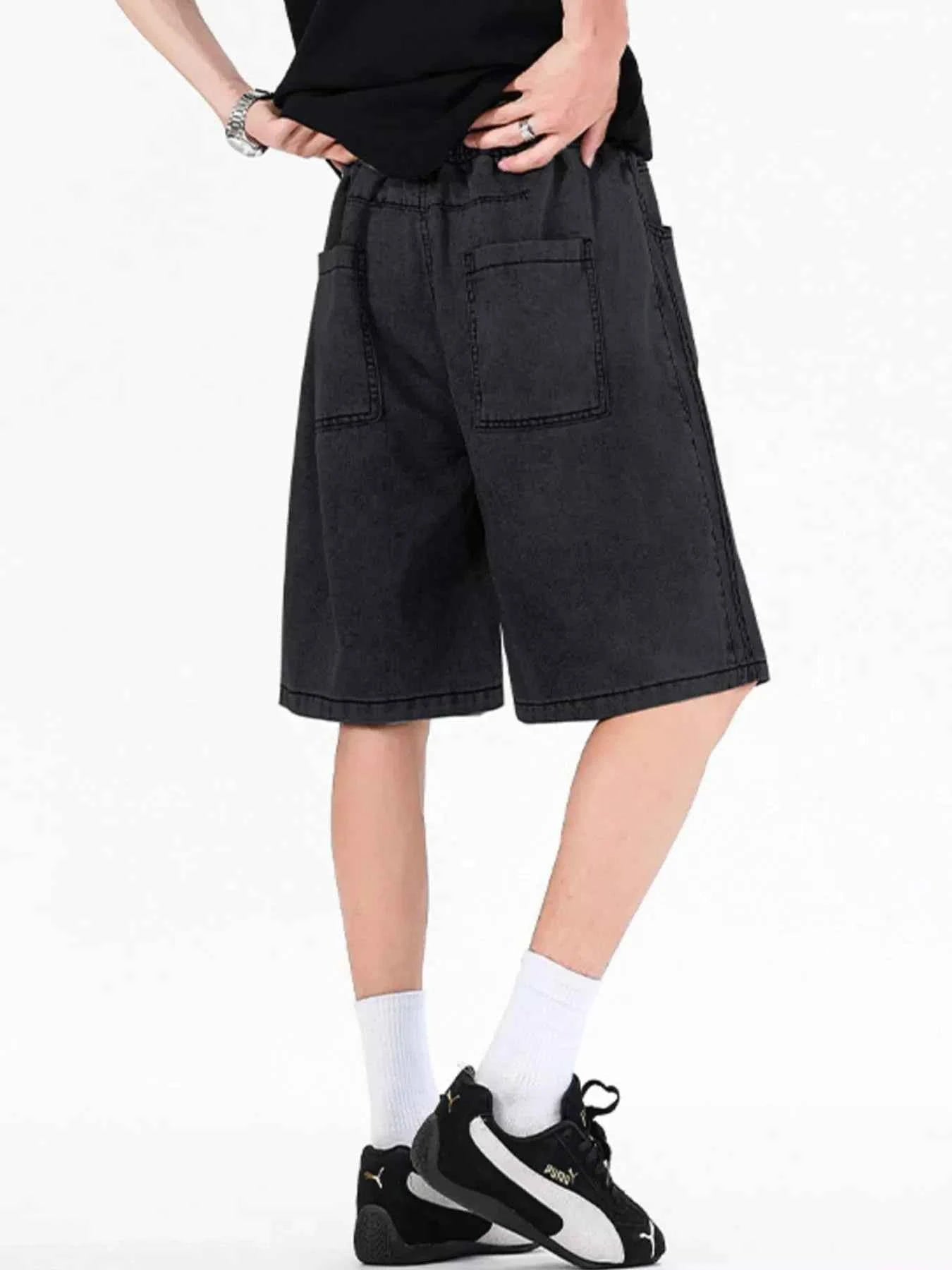 Men's Full Size Drawstring Denim Shorts Plus Size