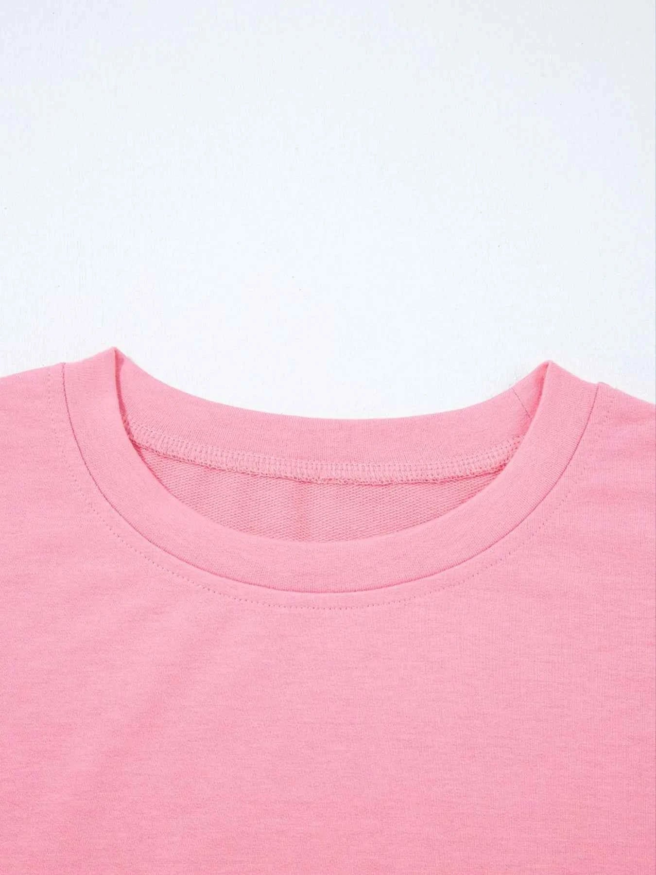 Lace Detail Flounce Sleeve Sweatshirt