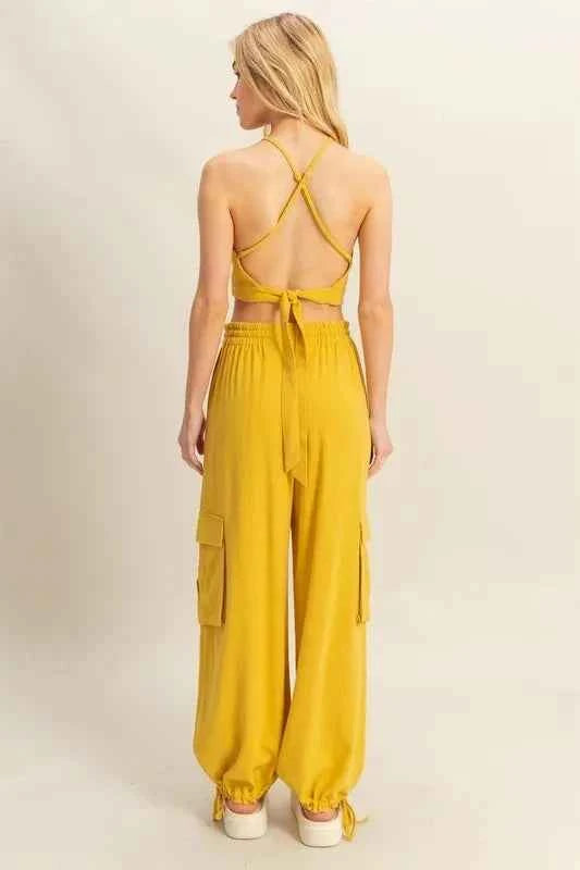 HYFVE Crop Top and Cargo Pants Set
