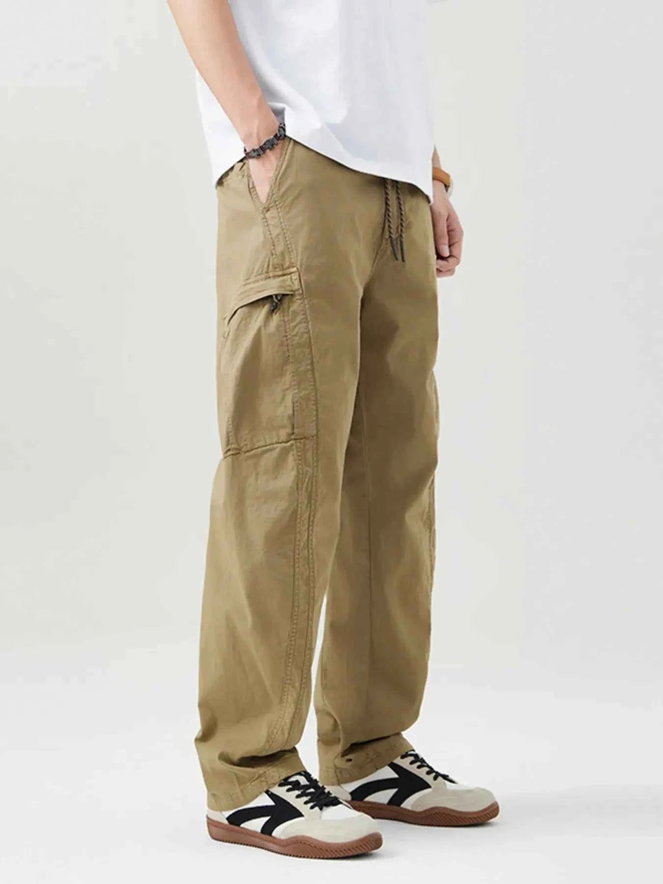 Men's Full Size Wide Leg Cargo Pants Plus Size