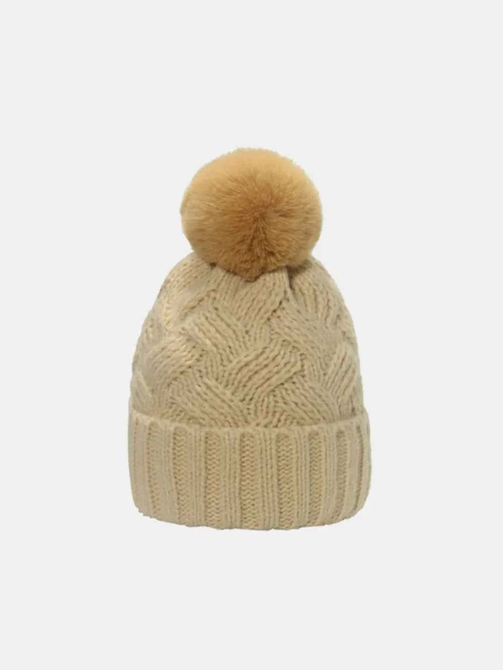 Roll Rim Cable-Knit Hat
