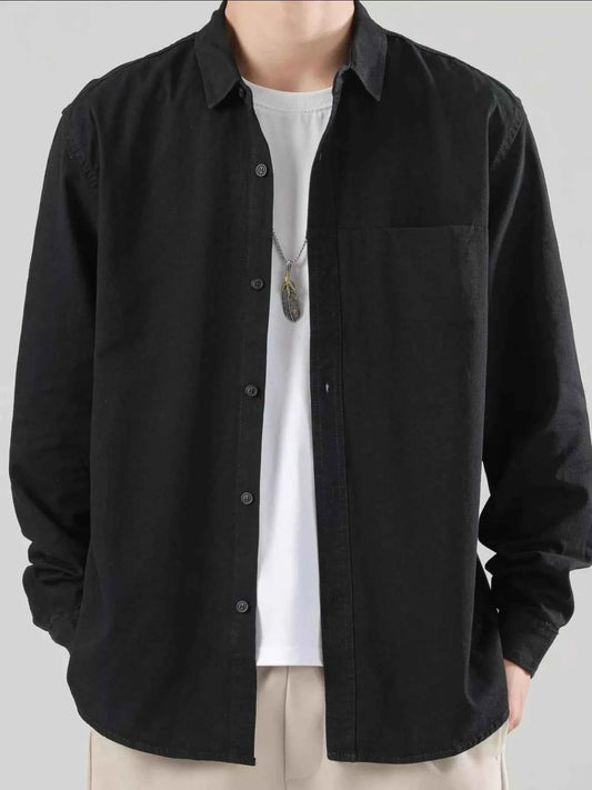 Men's Full Size Button-Up Casual Shirt Plus Size