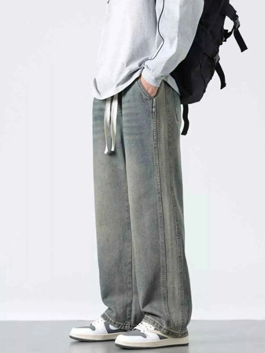 Men's Plus Size Wide Leg Jeans