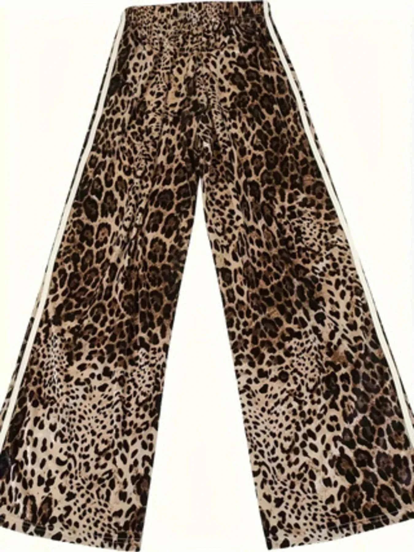Leopard Wide Leg Pants