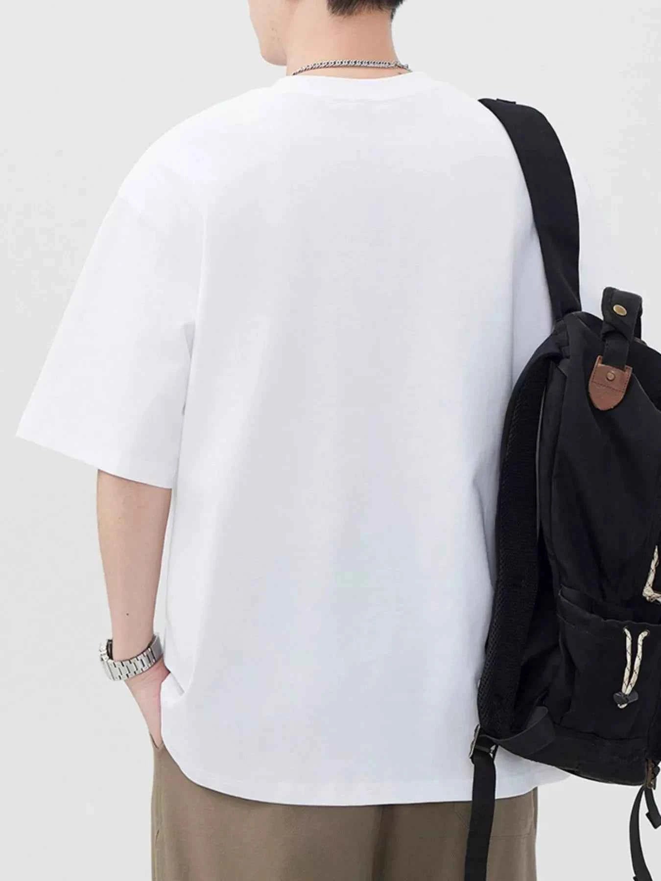 Men's Plus Size Round Neck Short Sleeve T-Shirt