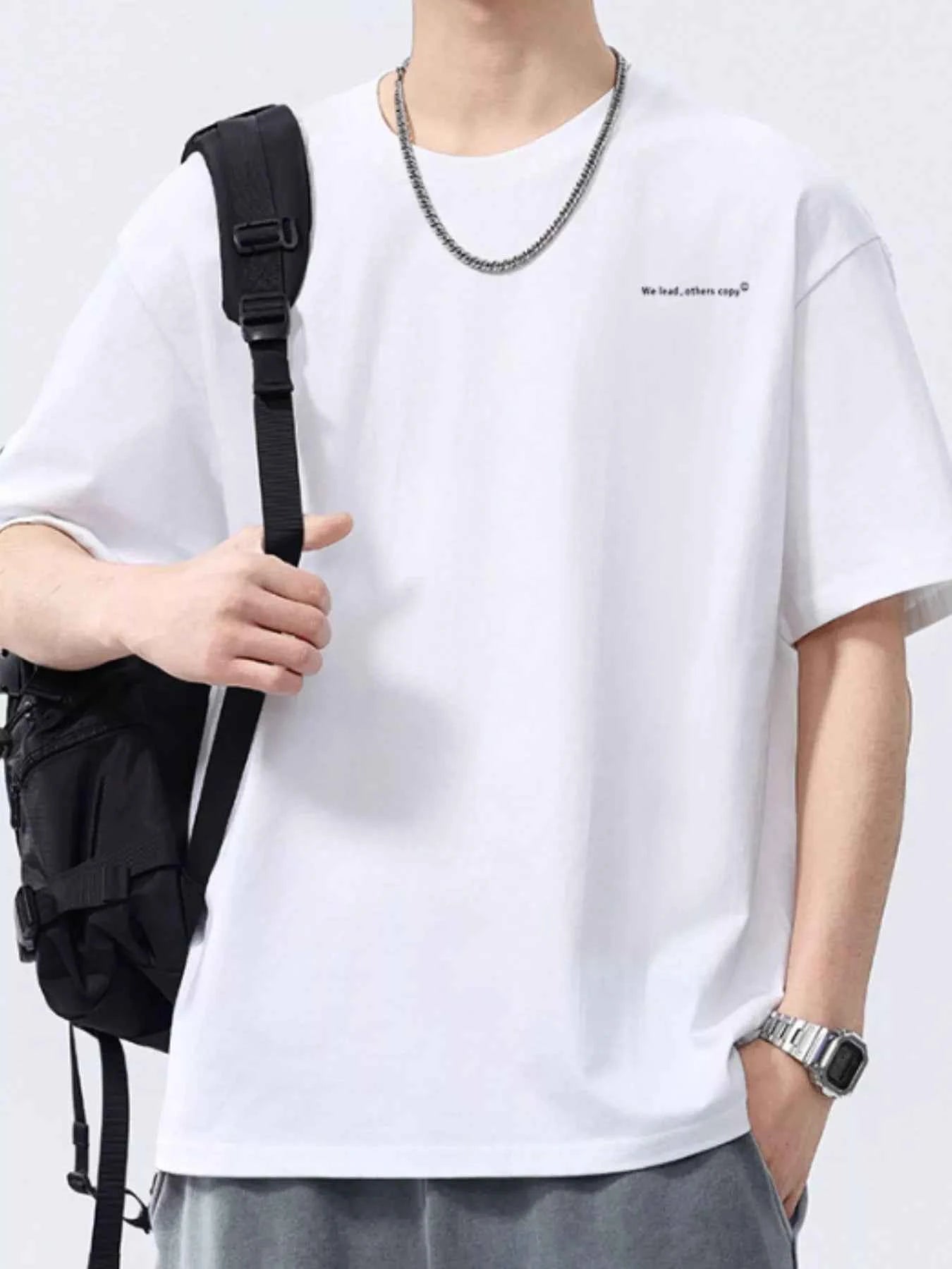 Men's Full Size Round Neck Short Sleeve T-Shirt Plus Size