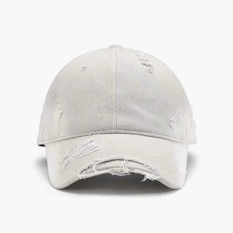 Distressed Adjustable Cotton Hat