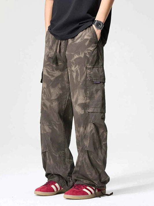 Men's Full Size Wide Leg Cargo Pants Plus Size