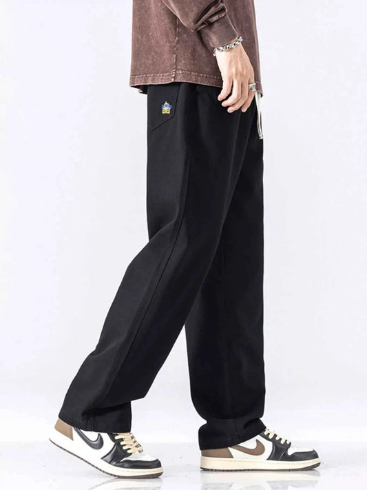 Men's Full Size Casual Loose-Fit Drawstring Pants Plus Size