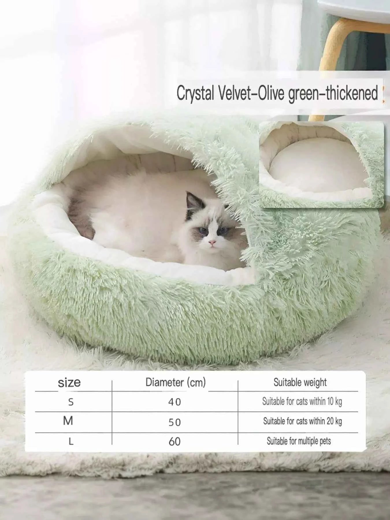 Round Plush Calming Pet Nest