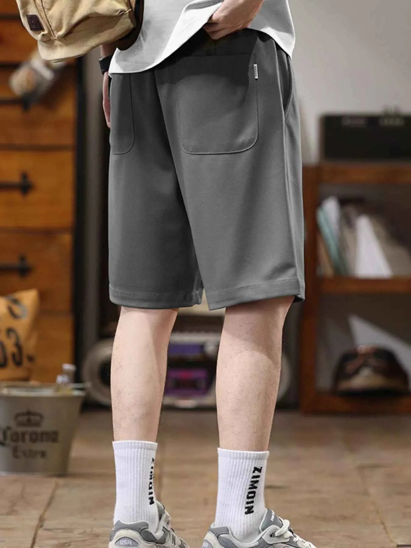 Men's Plus Size Casual Loose-Fit Drawstring Shorts