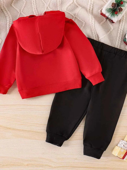 Children's Christmas Santa Hoodie & Pants Set
