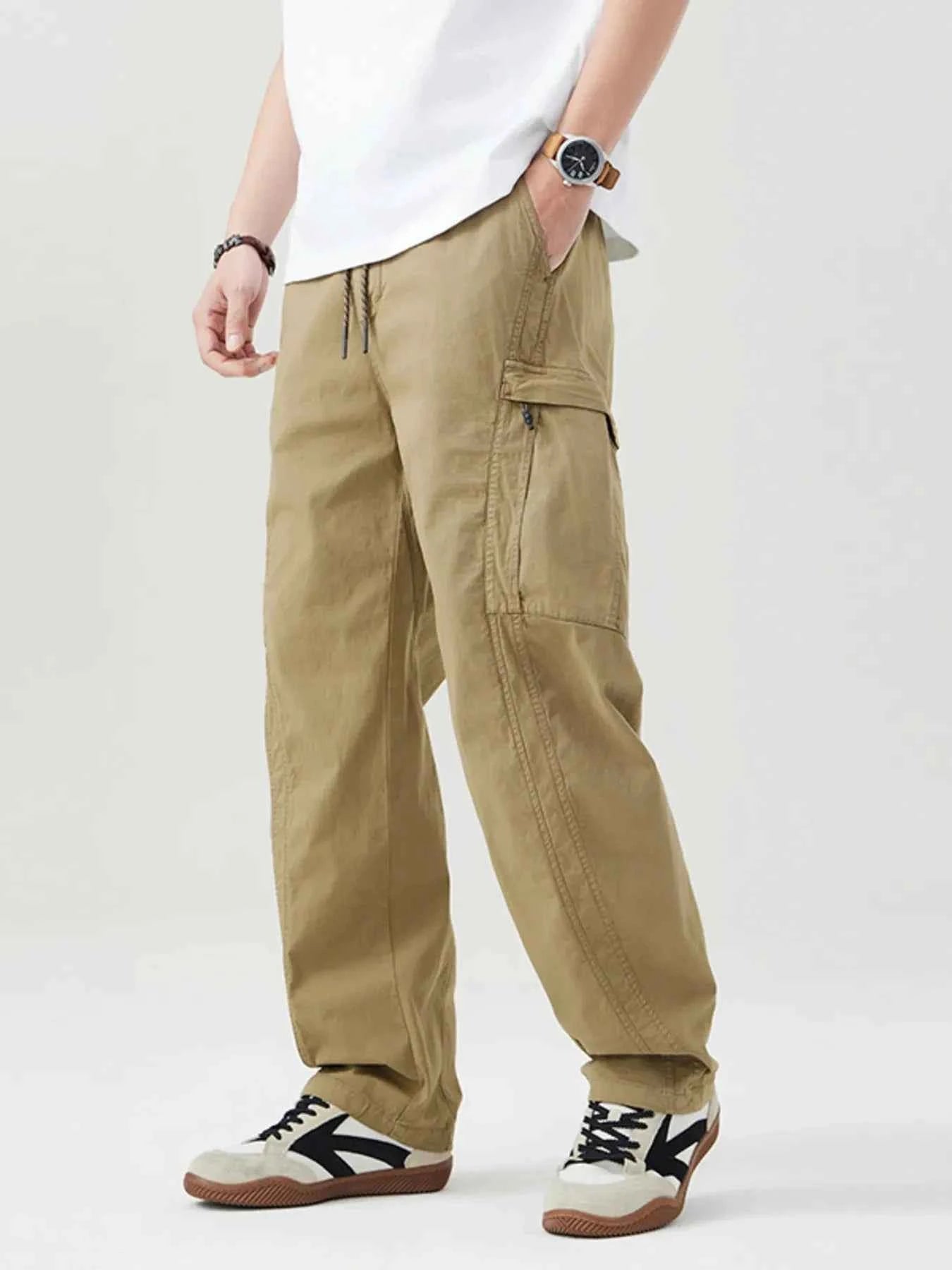 Men's Full Size Wide Leg Cargo Pants Plus Size