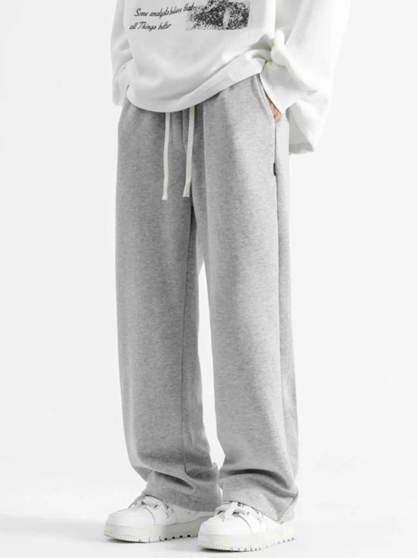 Men's Full Size Casual Loose-Fit Drawstring Sweatpants Plus Size