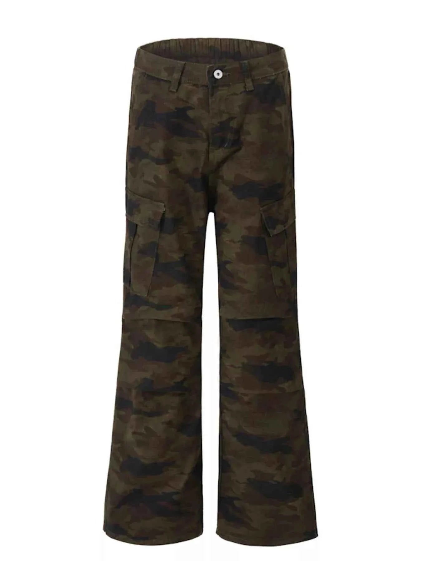 Men's Camouflage Wide Leg Cargo Pants