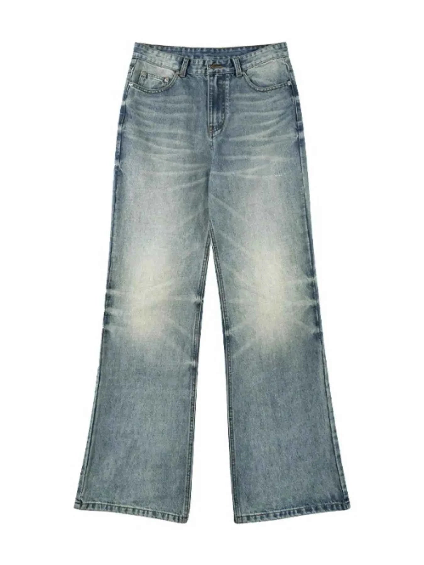 Men's Full Size Wash Wide Leg Relaxed Fit Jeans Plus Size