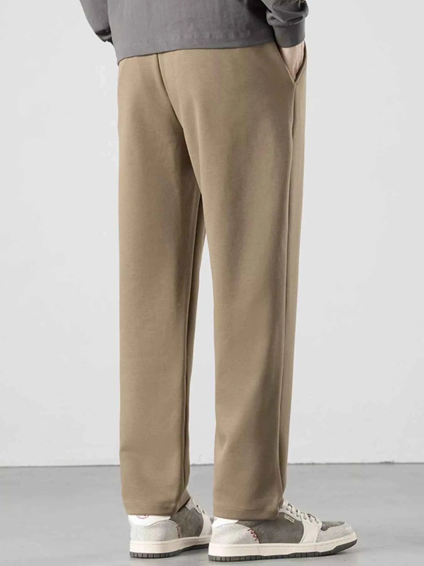 Men's Full Size Drawstring Track Pants with Relaxed Fit Plus Size