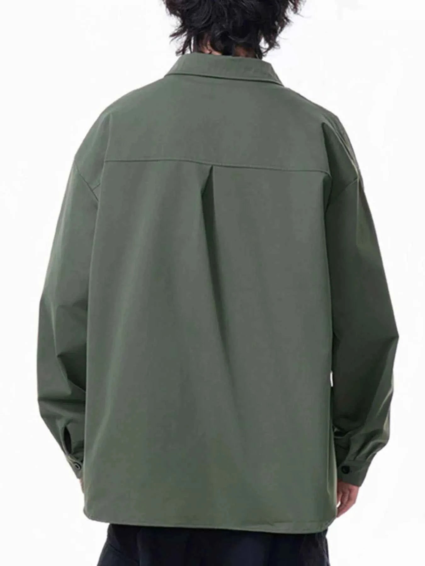 Men's Plus Size Button Up Long Sleeve Shirt
