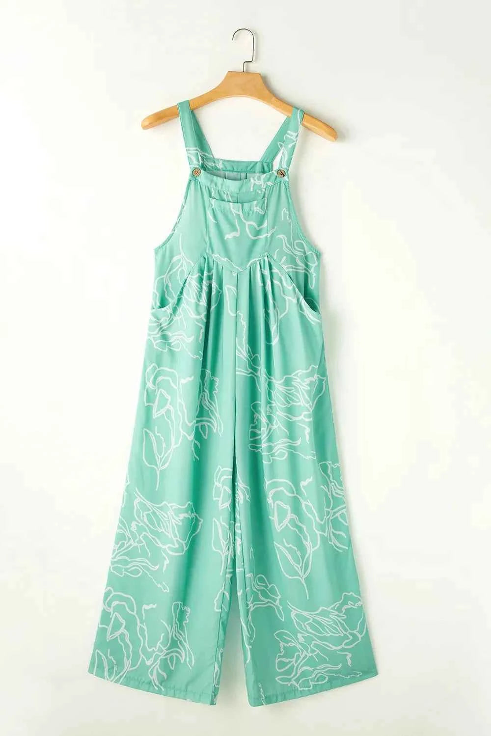 Printed Wide Strap Jumpsuit