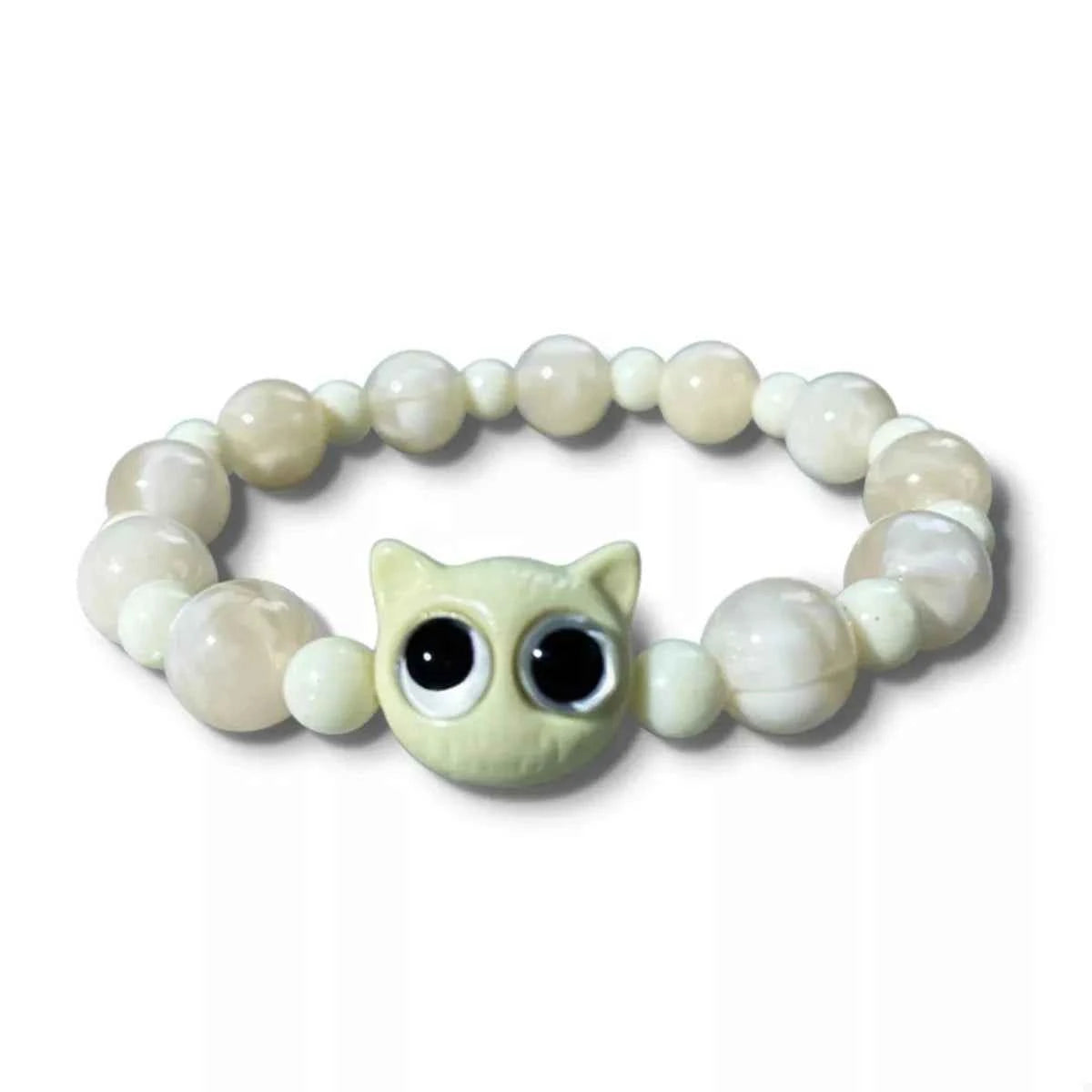 Bead Cat Charm Bracelet