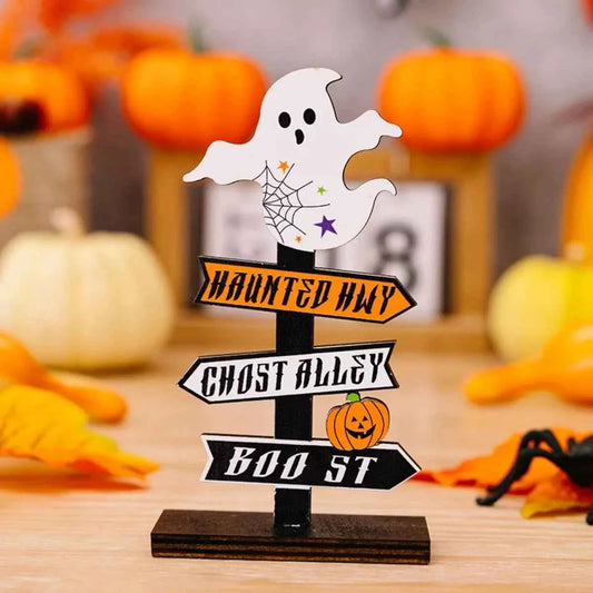 Halloween Wooden Signpost Ornaments