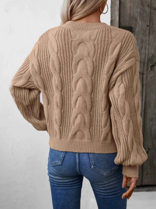 Cable Knit Long Sleeve Sweater