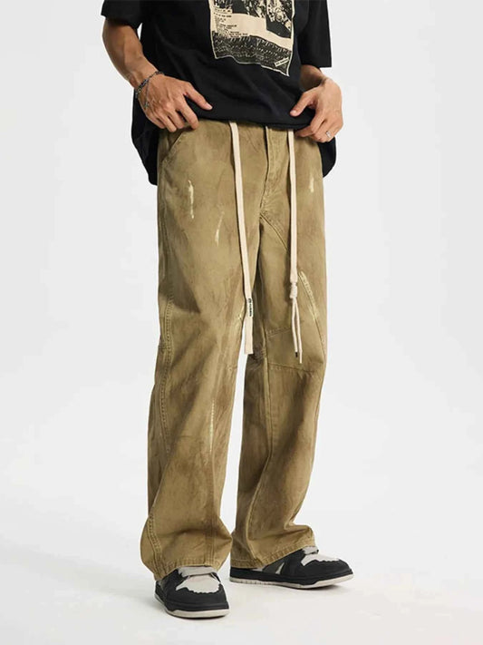 Men's Full Size Wide Leg Pants Plus Size