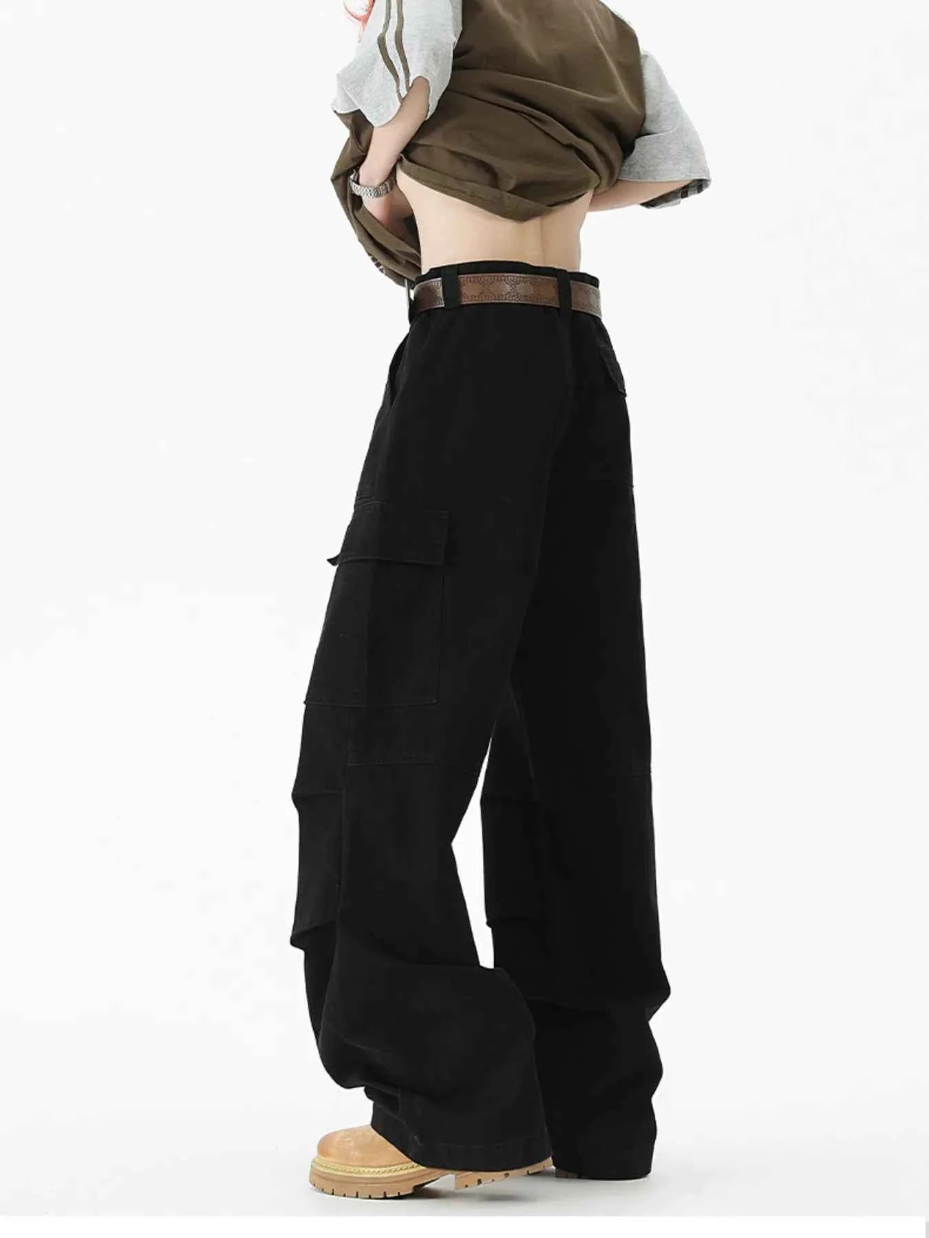 Men's Wide Leg Cargo Pants with Ruched Detail