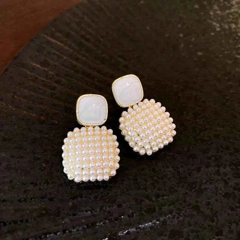 18K Gold-Plated Alloy Geometric Earrings