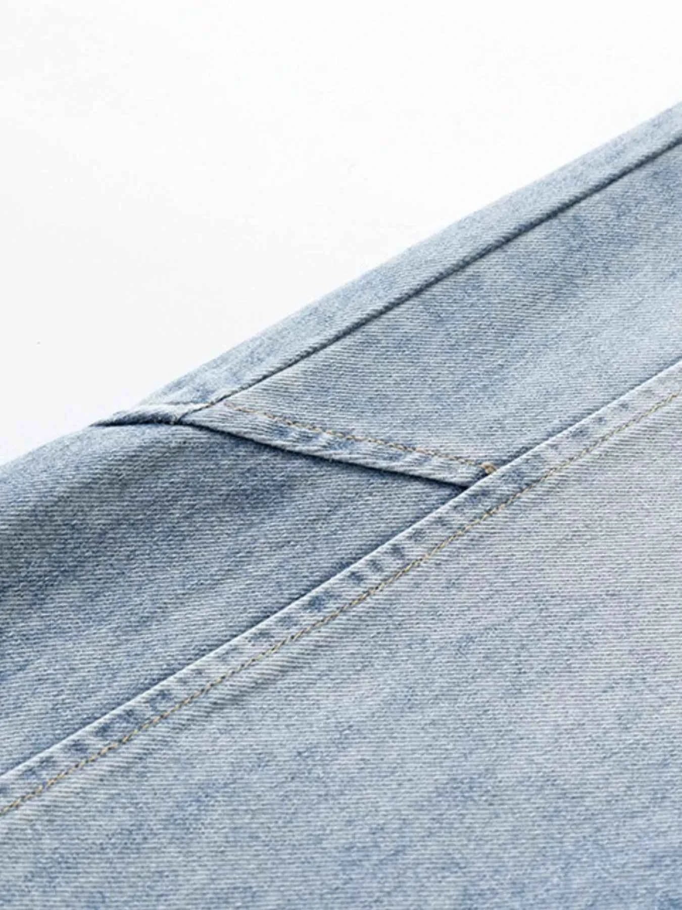 Men's Washed Wide Leg Jeans