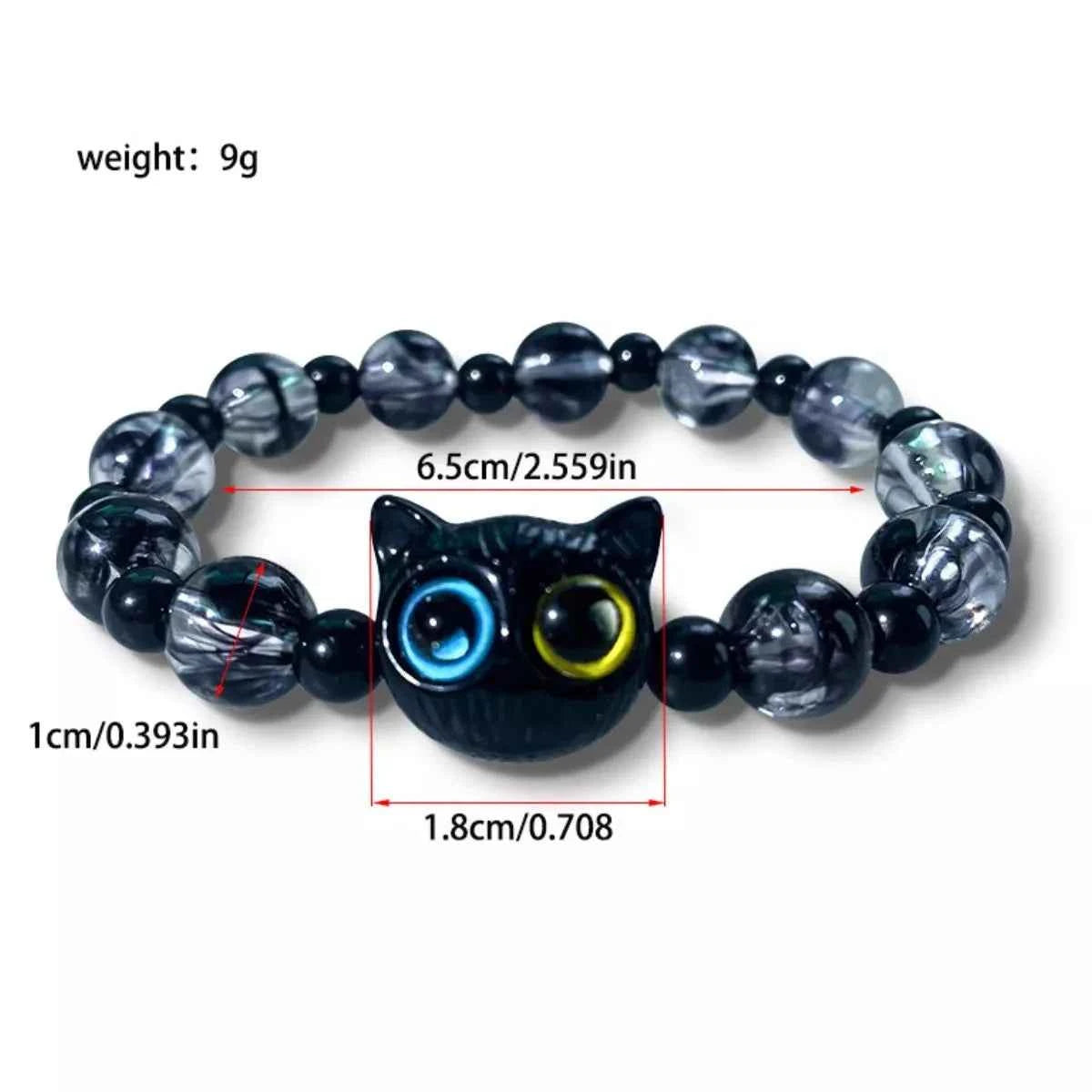 Bead Cat Charm Bracelet