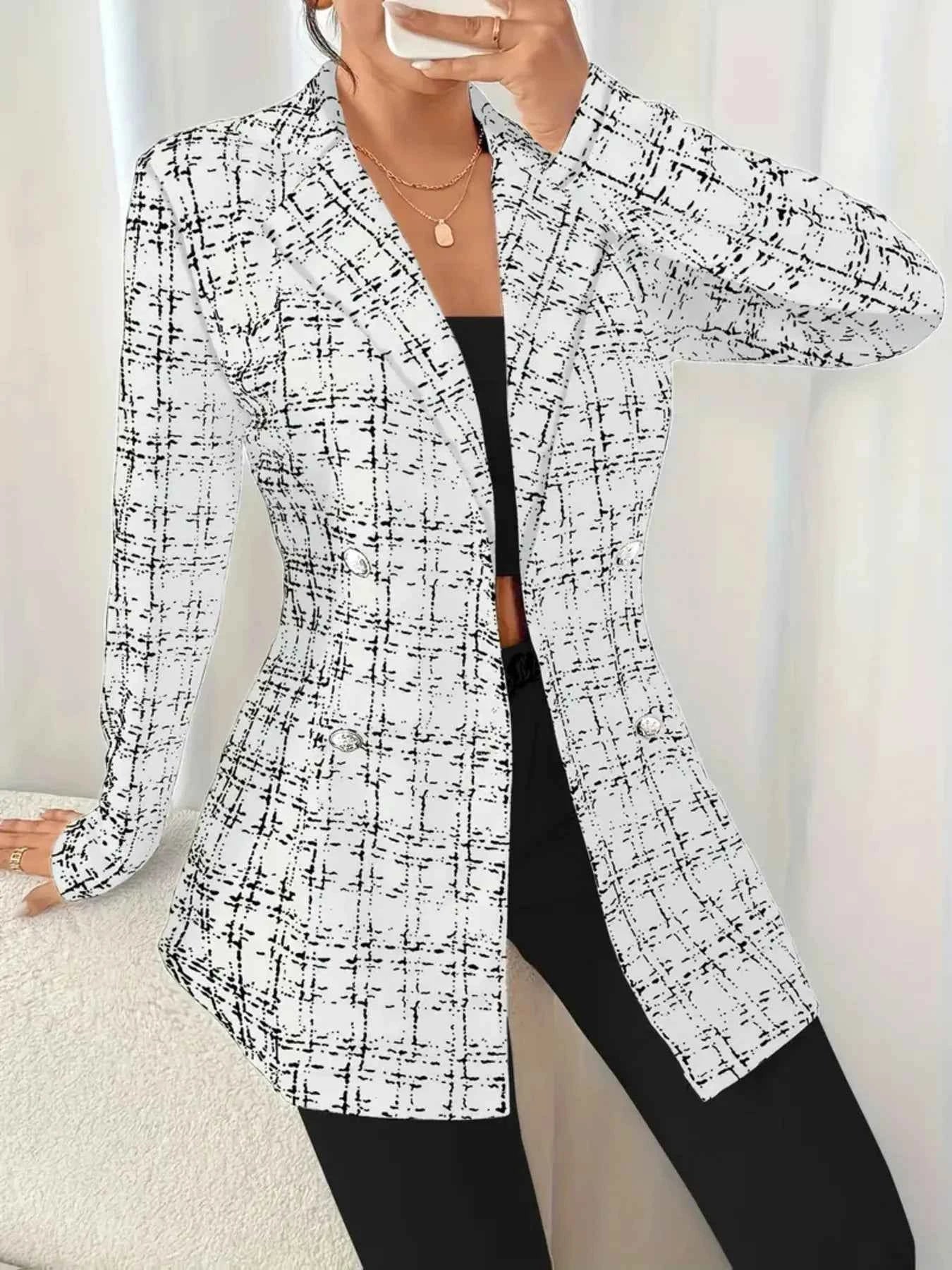 Tweed Double-Breasted Blazer