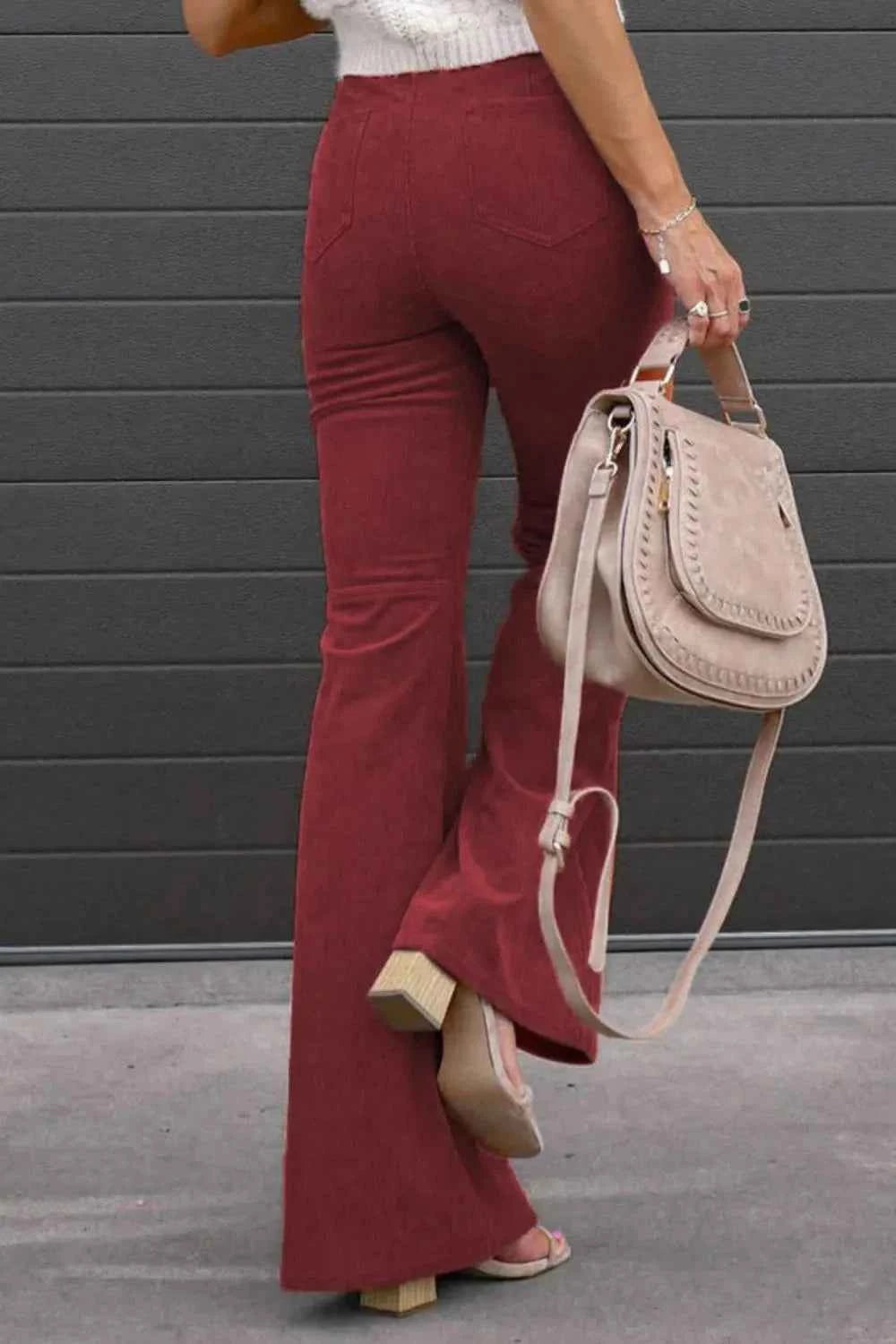 Full Size Hight Waist Bootcut Pants Plus Size