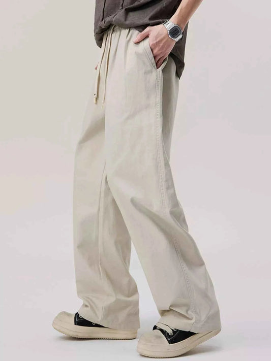 Men's Casual Wide-Leg Drawstring Pants