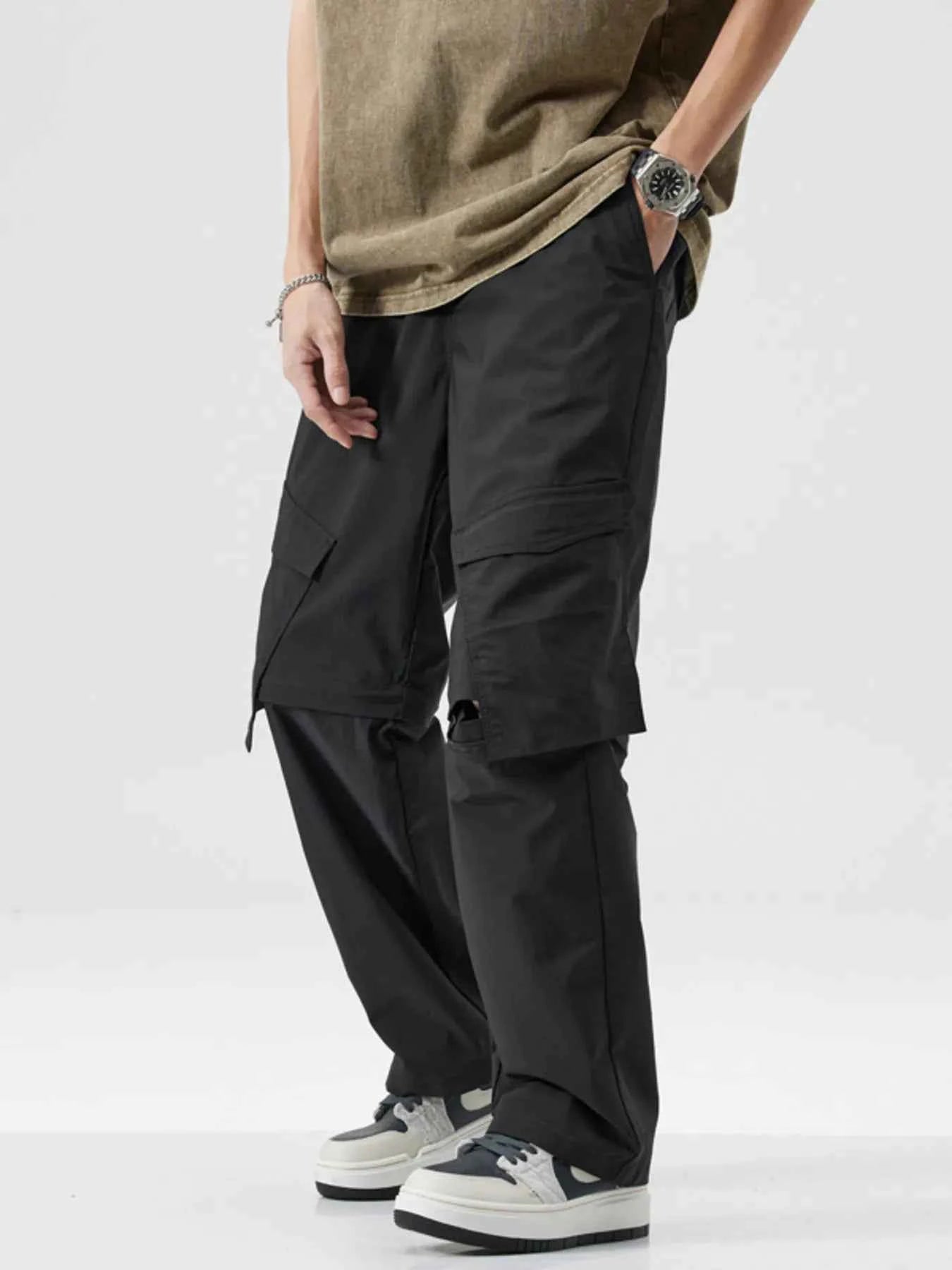 Men's Full Size Wide Leg Cargo Pants Plus Size