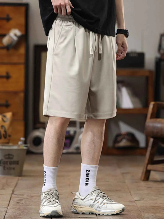Men's Plus Size Casual Loose-Fit Drawstring Shorts