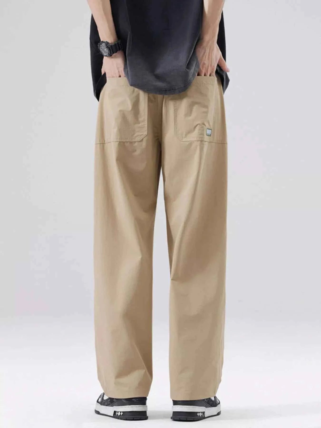 Men's Full Size Basic Style Wide Leg Pants Plus Size