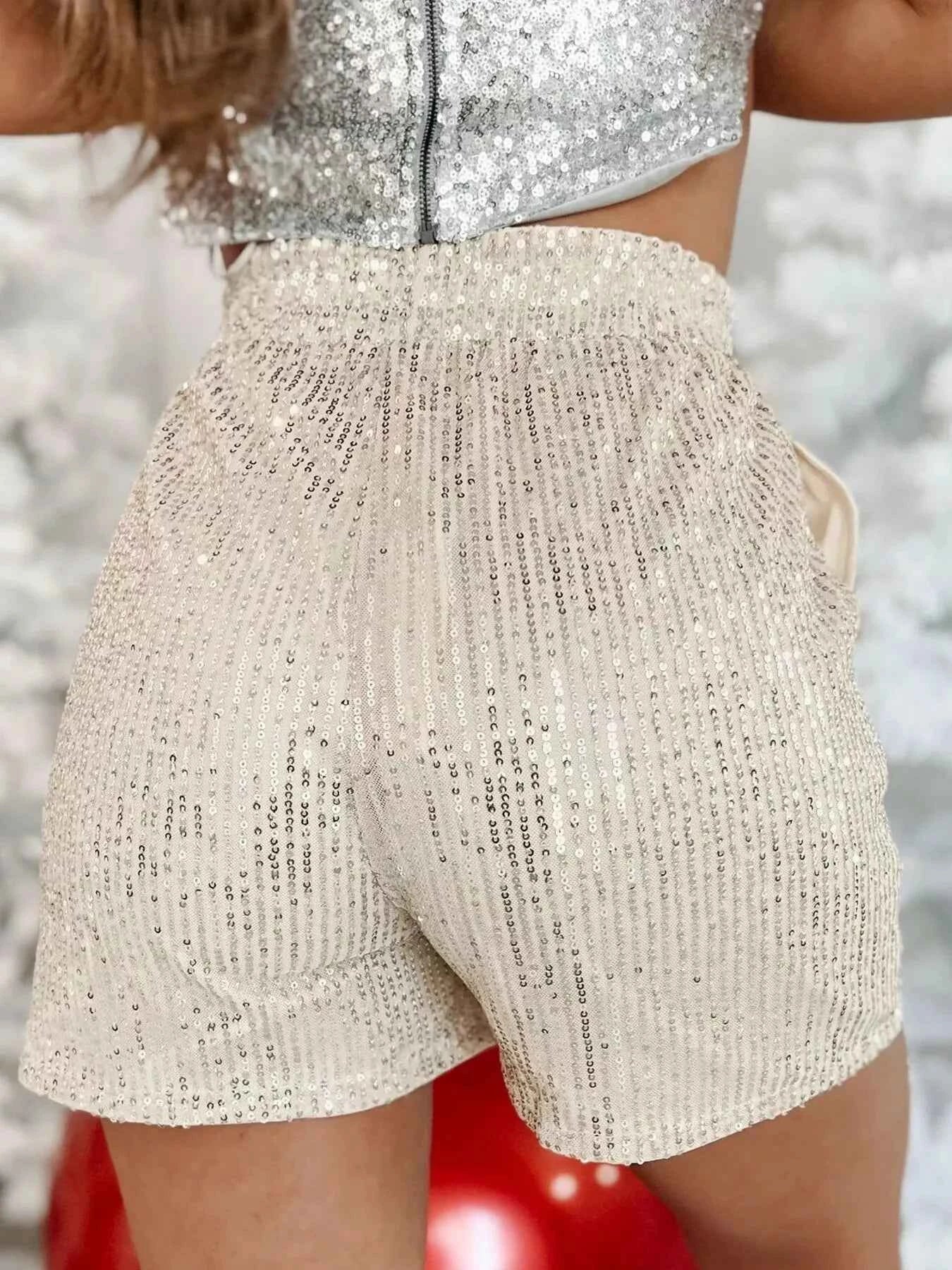 Christmas Sequined Nutcracker Shorts