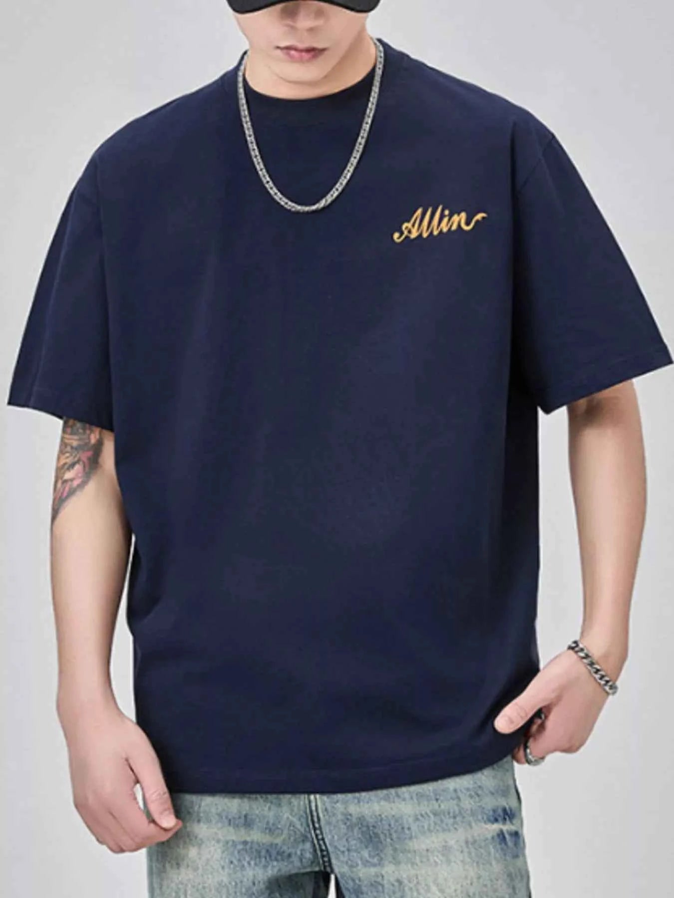 Men's Plus Size Basic Style Round Neck T-Shirt